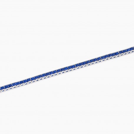 MABINA - COLLEZIONE TENNIS CLUB - BRACCIALE TENNIS UOMO CON ZAFFIRI SINTETICI