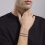 MABINA - COLLEZIONE TENNIS CLUB - BRACCIALE TENNIS UOMO CON ZAFFIRI SINTETICI
