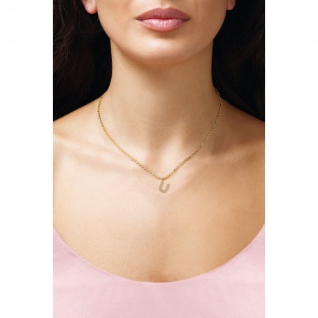 OPS - COLLEZIONE COLOR LETTER - COLLANA CON LETTERA U CON SMALTO COLORATO