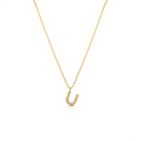 OPS - COLLEZIONE COLOR LETTER - COLLANA CON LETTERA U CON SMALTO COLORATO
