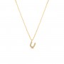 OPS - COLLEZIONE COLOR LETTER - COLLANA CON LETTERA U CON SMALTO COLORATO