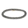 MANO J - BRACCIALE GROUMETTE ALTERNATO IN TITANIO CON DIAMANTI BLACK E ORO 18KT