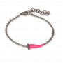 MANO J - BRACCIALE CHARMS CON CORNETTO SMALTATO FUCSIA
