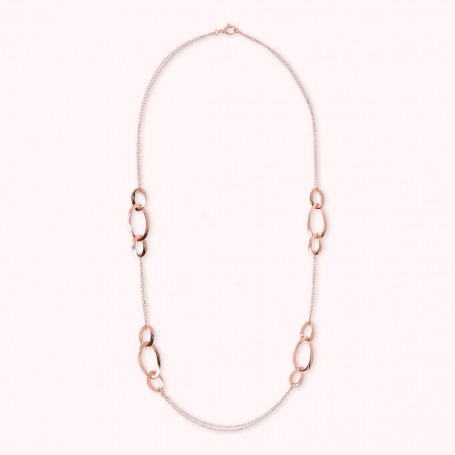 BRONZALLURE - COLLANA LUNGA CON STATION DI ELEMENTI OVALI GOLDEN ROSE'
