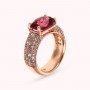 BRONZALLURE - ANELLO CON PRISMA GEM TAGLIO MOSAICO E PAVE' DI CUBIC ZIRCONIA