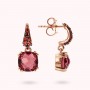 BRONZALLURE - ORECCHINI PENDENTI CON PRISMA GEM QUADRATA E PAVE'