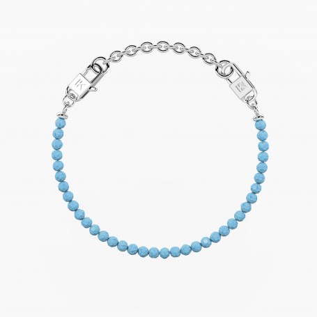 KIDULT - COLLEZIONE SENORITA - BRACCIALE COMPONIBILE CON ZIRCONI ACQUAMARINA
