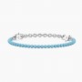 KIDULT - COLLEZIONE SENORITA - BRACCIALE COMPONIBILE CON ZIRCONI ACQUAMARINA