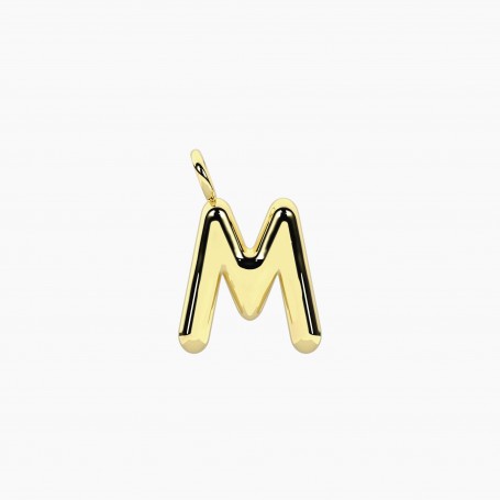 KIDULT - COLLEZIONE INIZIALE - CIONDOLO DORATO LETTERA "M"