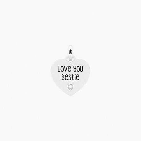 KIDULT - COLLEZIONE BESTIE - CIONDOLO CUORE CON FRASE AMICIZIA