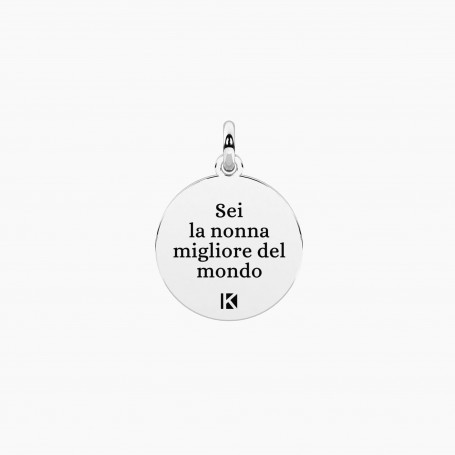 KIDULT - COLLEZIONE NONNA MIGLIORE DEL MONDO - CIONDOLO CON FRASE PER LA NONNA