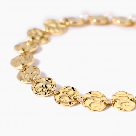 KIDULT - COLLEZIONE STYLE 03 - BRACCIALE DORATO CON TONDI EFFETTO MARTELLATO