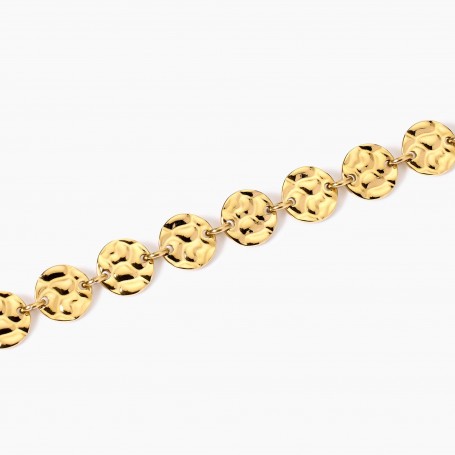 KIDULT - COLLEZIONE STYLE 03 - BRACCIALE DORATO CON TONDI EFFETTO MARTELLATO