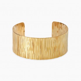 KIDULT - COLLEZIONE STYLE 23 - BRACCIALE BANGLE DORATA EFFETTO MARTELLATO