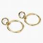 KIDULT - COLLEZIONE STYLE 24 - ORECCHINI DORATI CON PENDENTI CIRCOLARI