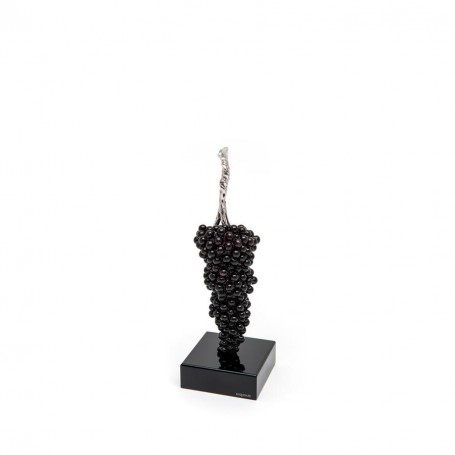 SEQUENZE - SCULTURA UVA NERA IN RESINA E POLVERE DI MARMO - COLLEZIONE LA TRADIZIONE