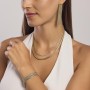 KIDULT - COLLEZIONE STYLE 02 - GIROCOLLO DORATO CON TENNIS DI CRISTALLI