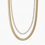 KIDULT - COLLEZIONE STYLE 02 - GIROCOLLO DORATO CON TENNIS DI CRISTALLI