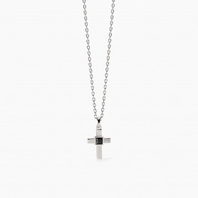 MABINA - COLLEZIONE MYSTICAL - COLLANA UOMO CON CIONDOLO CROCE