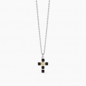 MABINA - COLLEZIONE MYSTICAL - COLLANA CROCE CON ZIRCONI