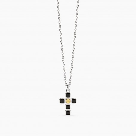 MABINA - COLLEZIONE MYSTICAL - COLLANA CROCE CON ZIRCONI