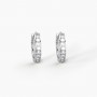 MABINA - COLLEZIONE LUMIERE - ORECCHINI A CERCHIO IN ARGENTO CON ZIRCONI