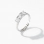 MABINA - COLLEZIONE TRILOGY - ANELLO TRILOGY REGOLABILE CON ZIRCONI BIANCHI