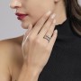 MABINA - COLLEZIONE TRILOGY - ANELLO TRILOGY REGOLABILE CON ZIRCONI BIANCHI