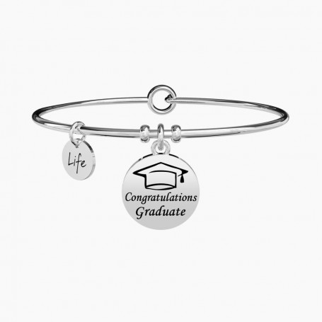 KIDULT - COLLEZIONE DREAMS - BRACCIALE RIGIDO CON CIONDOLO LAUREA