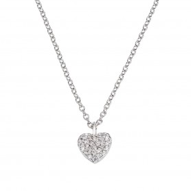 AMEN - COLLANA "CUORE" IN ARGENTO CON ZIRCONI