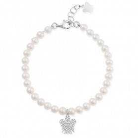 ROBERTO GIANNOTTI - BRACCIALE CON PERLE E ANGELO