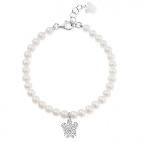 ROBERTO GIANNOTTI - BRACCIALE CON PERLE E ANGELO