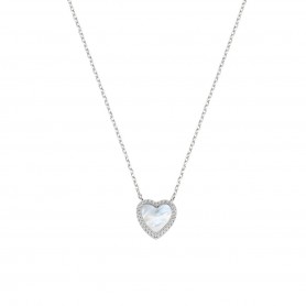 AMEN - COLLANA CUORE CON MADREPERLA