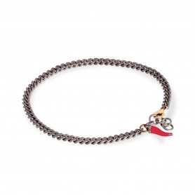 MANO J - BRACCIALE GROUMETTE FINE E ORO ROSA 9KT
