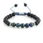 GERBA - COLLEZIONE SPACE - BRACCIALE CON PIETRA DEL SOLE, LAPIS AFGANO E ARGENTO