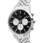 DANIEL WELLINGTON - OROLOGIO ICONIC CHRONOGRAPH ARCH 5-LINK ONYX PANDA SILVER - 42MM