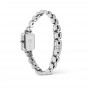 DANIEL WELLINGTON - OROLOGIO QUADRO MINI ARCH 3-LINK ONYX SUNRAY SILVER - 15.4X18.2MM