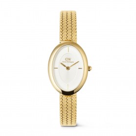 DANIEL WELLINGTON - OROLOGIO JULIETTE BRAIDED MESH WHITE SUNRAY GOLD - 20X26MM