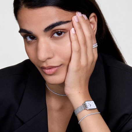 DANIEL WELLINGTON - OROLOGIO QUADRO PRESSED STERLING - 20X26MM