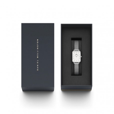 DANIEL WELLINGTON - OROLOGIO QUADRO PRESSED STERLING - 20X26MM