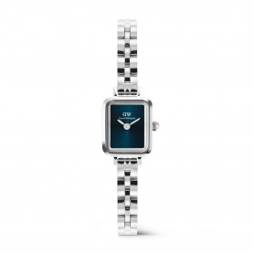 DANIEL WELLINGTON - OROLOGIO QUADRO MINI ARCH 3-LINK ARTIC SUNRAY SILVER - 15.4X18.2MM
