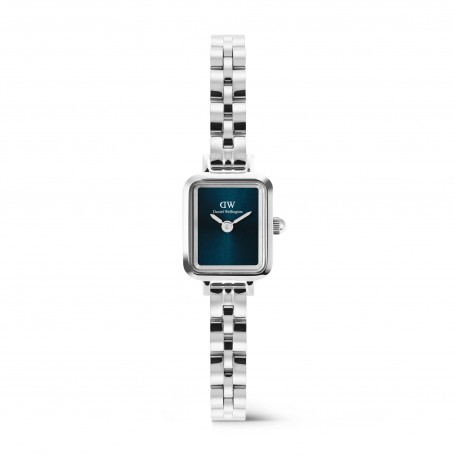DANIEL WELLINGTON - OROLOGIO QUADRO MINI ARCH 3-LINK ARTIC SUNRAY SILVER - 15.4X18.2MM