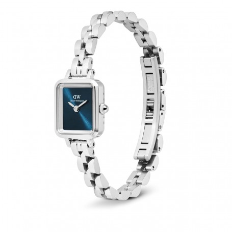 DANIEL WELLINGTON - OROLOGIO QUADRO MINI ARCH 3-LINK ARTIC SUNRAY SILVER - 15.4X18.2MM