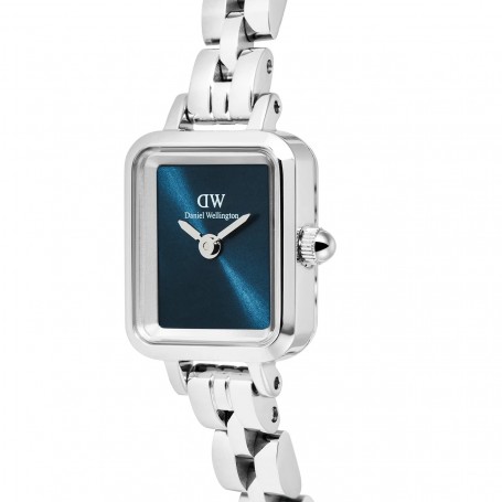 DANIEL WELLINGTON - OROLOGIO QUADRO MINI ARCH 3-LINK ARTIC SUNRAY SILVER - 15.4X18.2MM