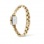 DANIEL WELLINGTON - OROLOGIO QUADRO MINI ARCH 3-LINK ONYX SUNRAY GOLD - 15.4X18.2MM