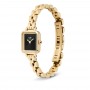DANIEL WELLINGTON - OROLOGIO QUADRO MINI ARCH 3-LINK ONYX SUNRAY GOLD - 15.4X18.2MM