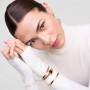 DANIEL WELLINGTON - OROLOGIO QUADRO MINI ARCH 3-LINK ONYX SUNRAY GOLD - 15.4X18.2MM