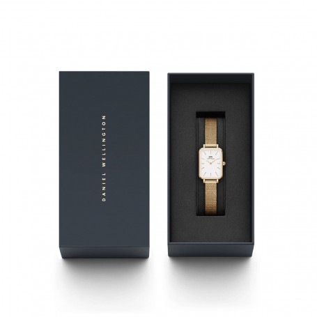 DANIEL WELLINGTON - OROLOGIO QUADRO PRESSED EVERGOLD - 20X26MM