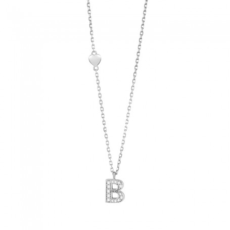 SALVINI - BE HAPPY - Collierino brill.9kt-lettera b