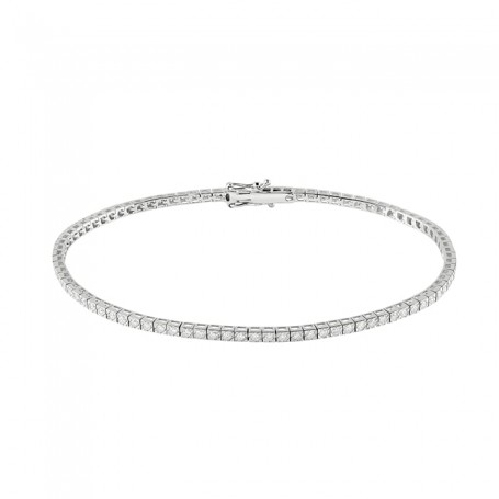 SALVINI - TENNIS SALVINI -  Bracciale tennis brill.(74xct.0,009)cm17